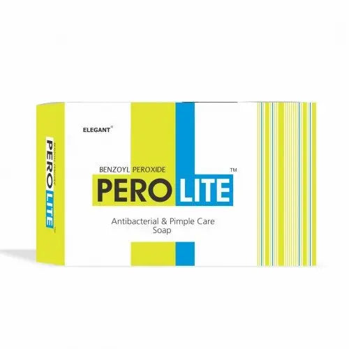 Мило для тіла з бензоїл пероксидом PEROLITE Benzoyl Peroxide Antibacterial & Pimple Care Soap, 75 g