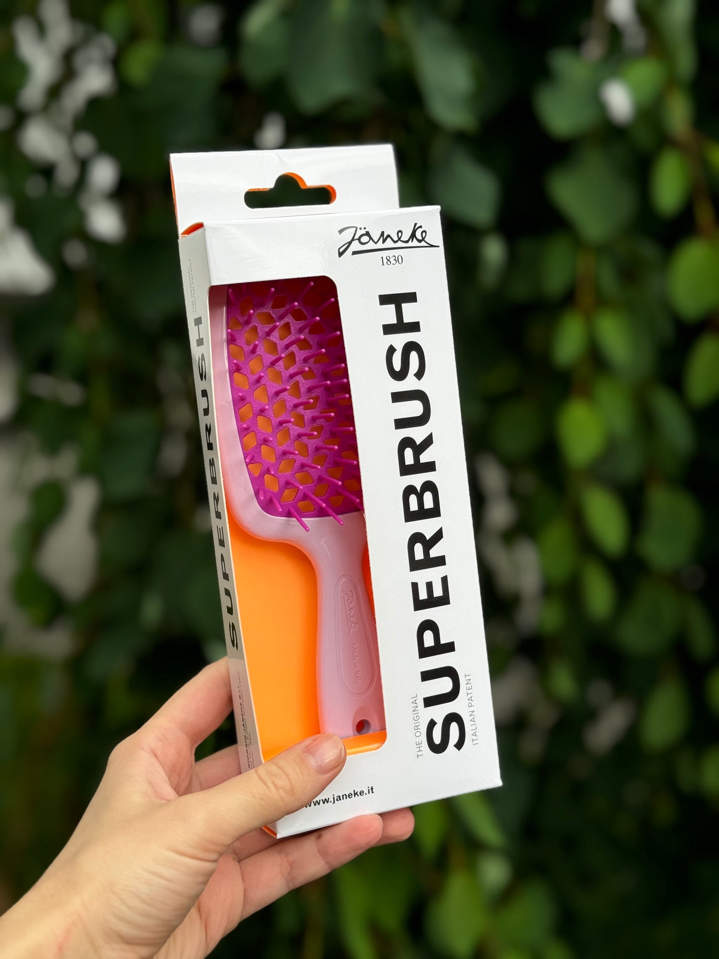 Щітка для волосся Janeke Superbrush The Original Italian Patent Lilac+Fux