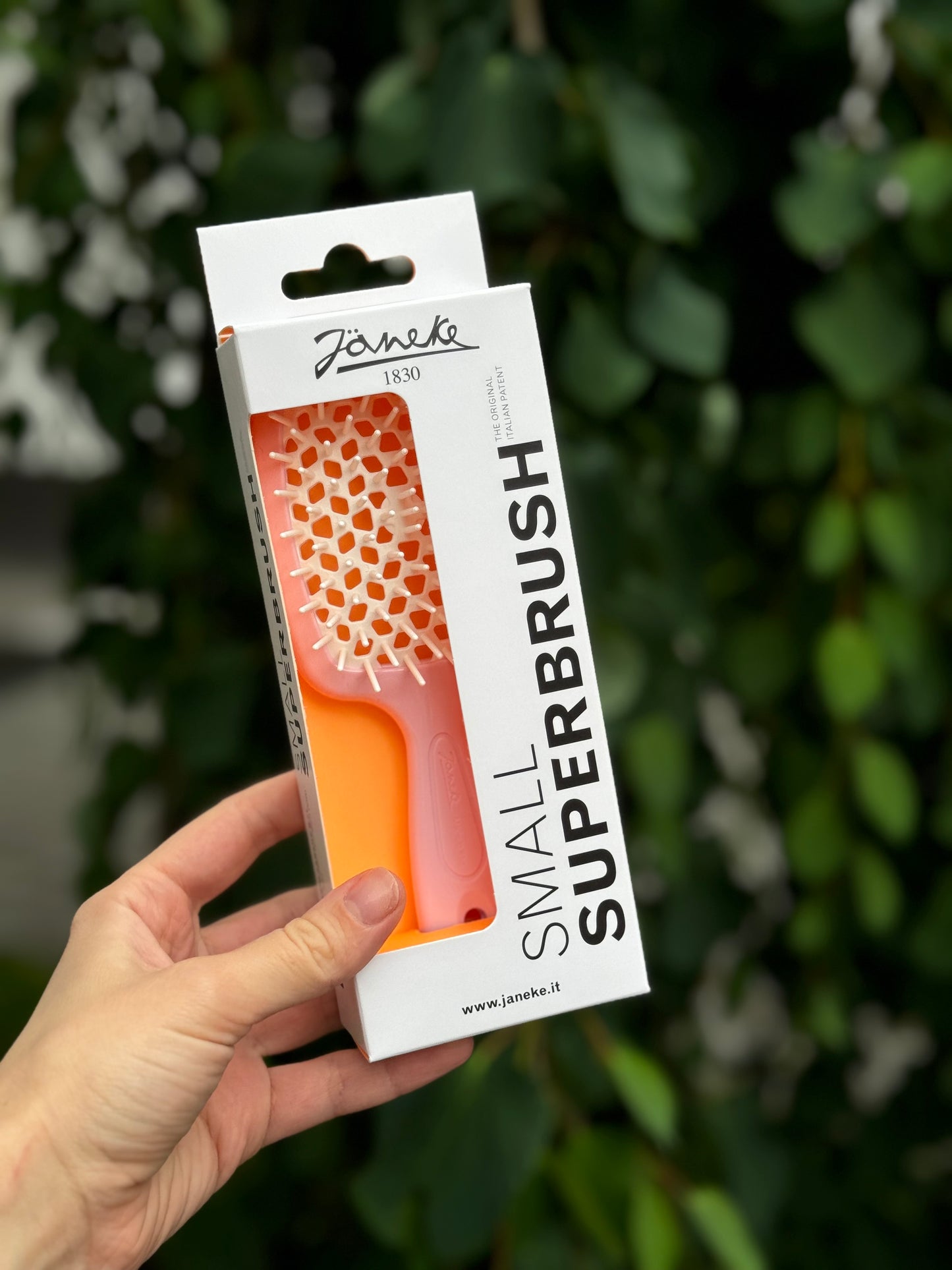 Щітка для волосся Janeke Small Superbrush The Original Italian Patent Pink+White