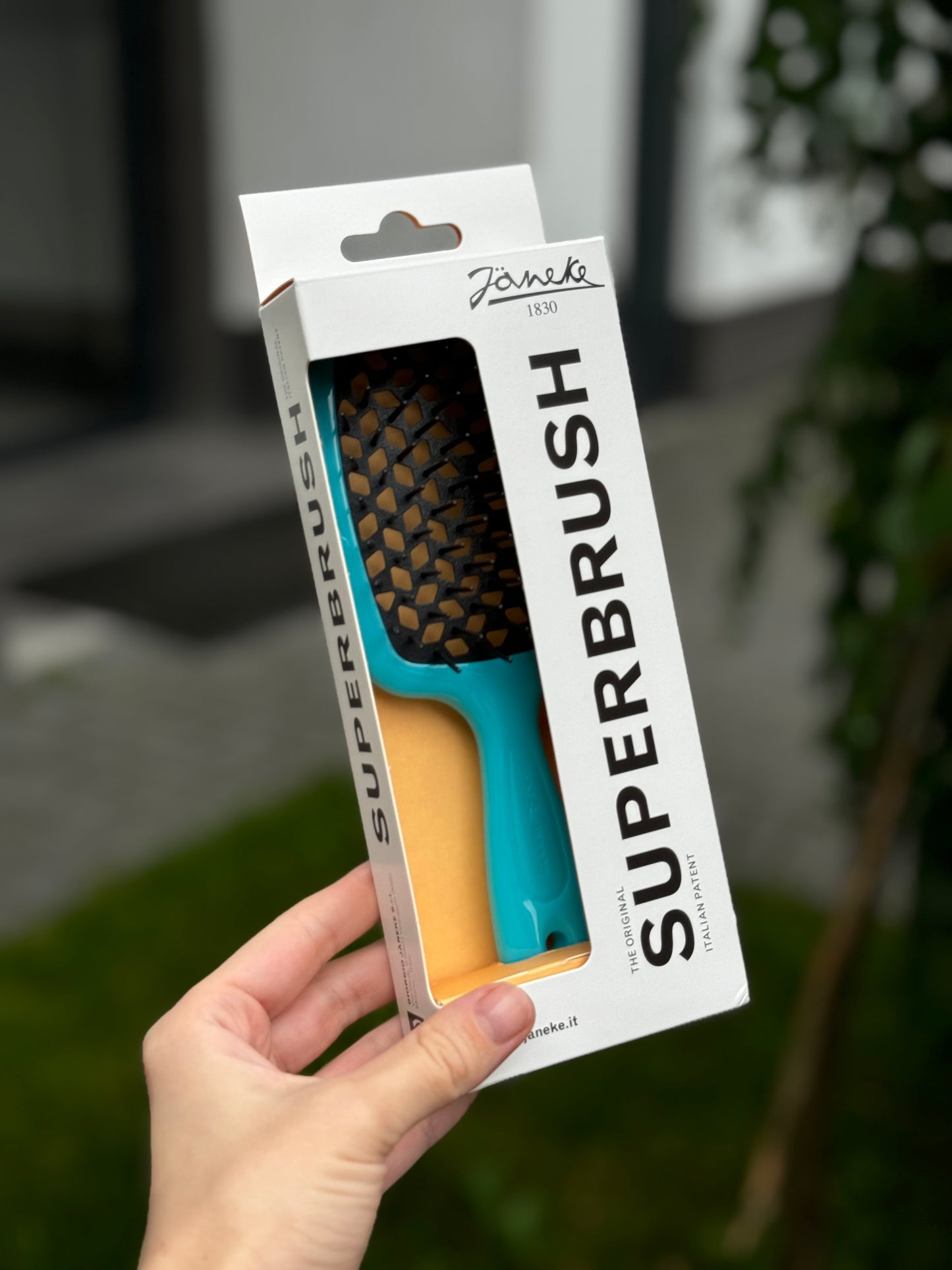 Щітка для волосся Janeke Superbrush The Original Italian Patent Turquoise+Black