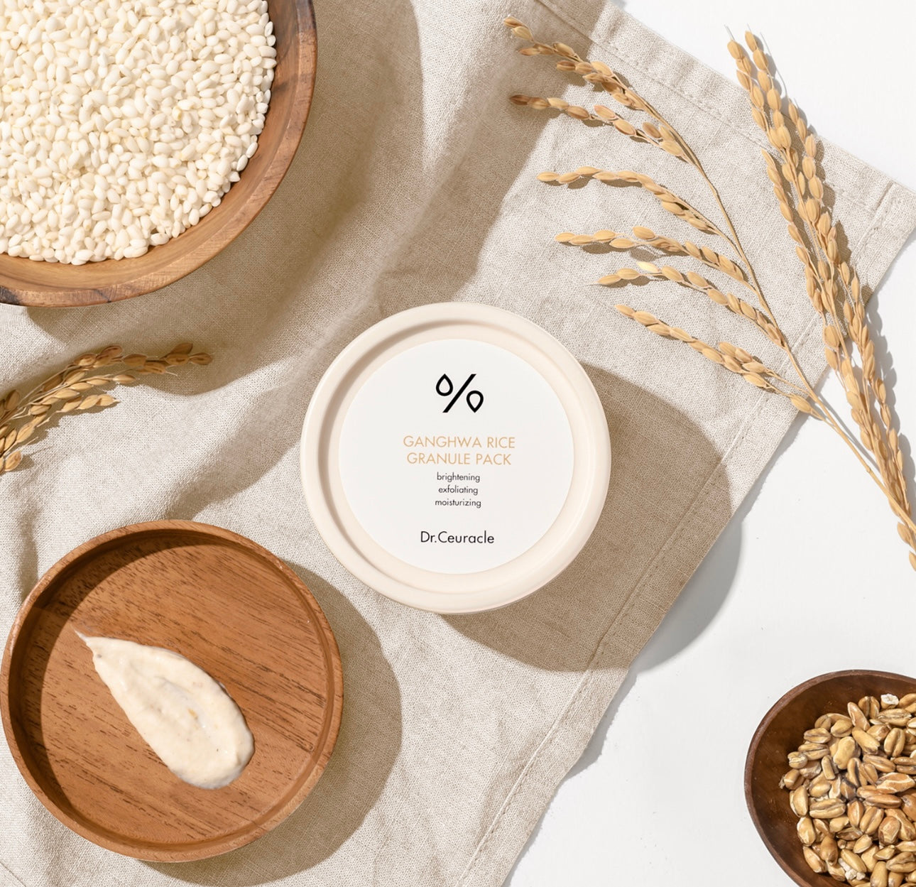 Зволожувальна маска для обличчя з екстрактом рису Dr.Ceuracle Ganghwa Rice Granule Pack, 115 g