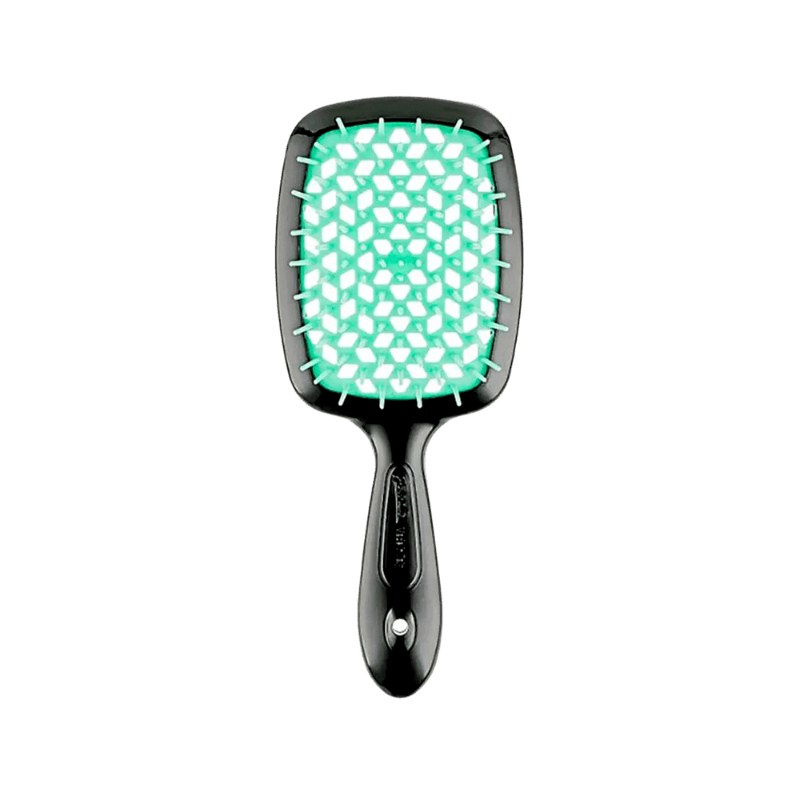 Щітка для волосся Janeke Superbrush The Original Italian Patent (чорний+смарагдовий)