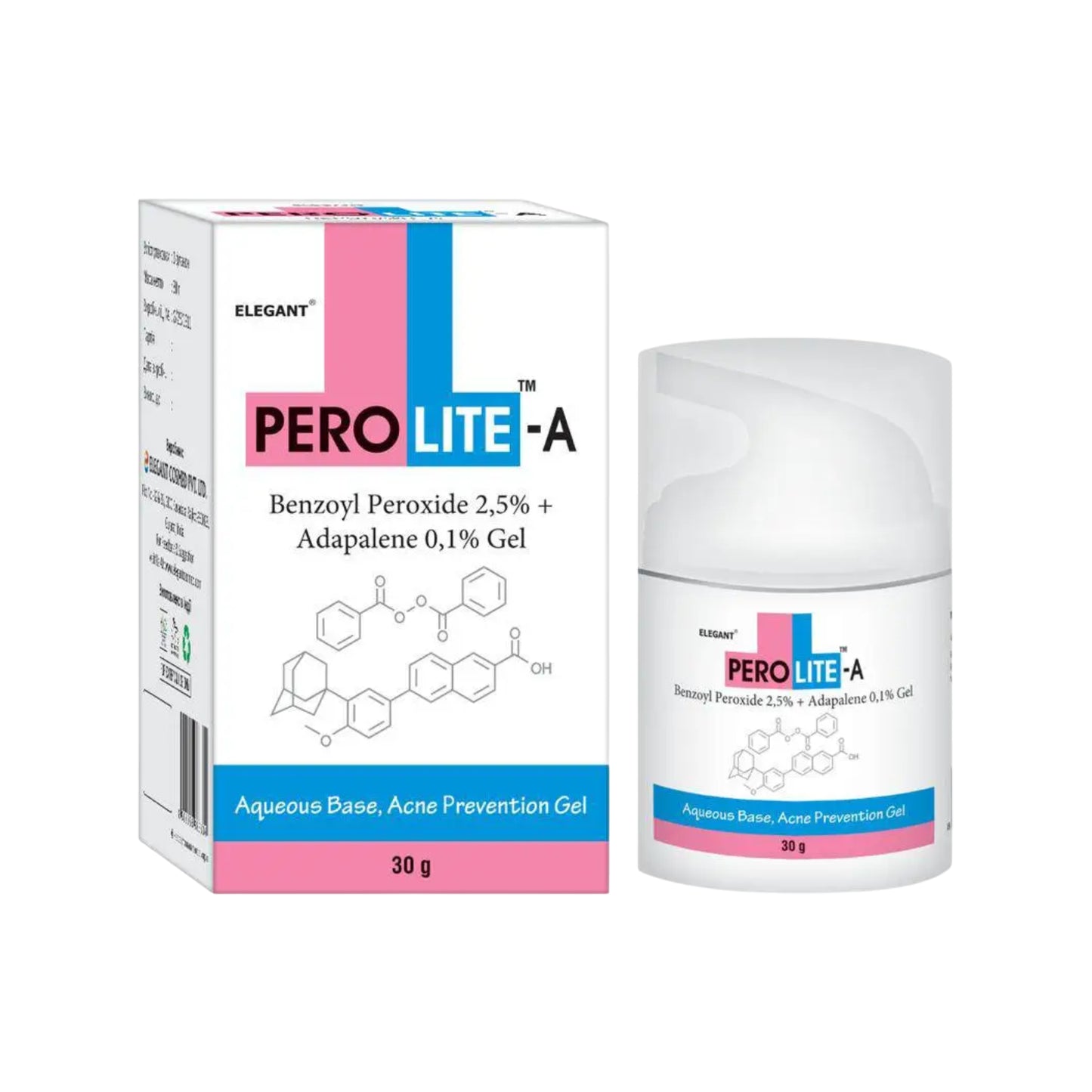 Гель для боротьби з акне Perolite A Gel Adapalene 0.1% + Benzoyl Peroxide 2.5%, 30 g