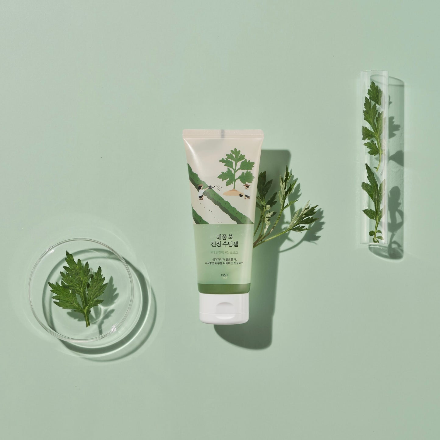 Заспокійливий гель з морським полином ROUND LAB Mugwort Calming Soothing Gel, 150 ml