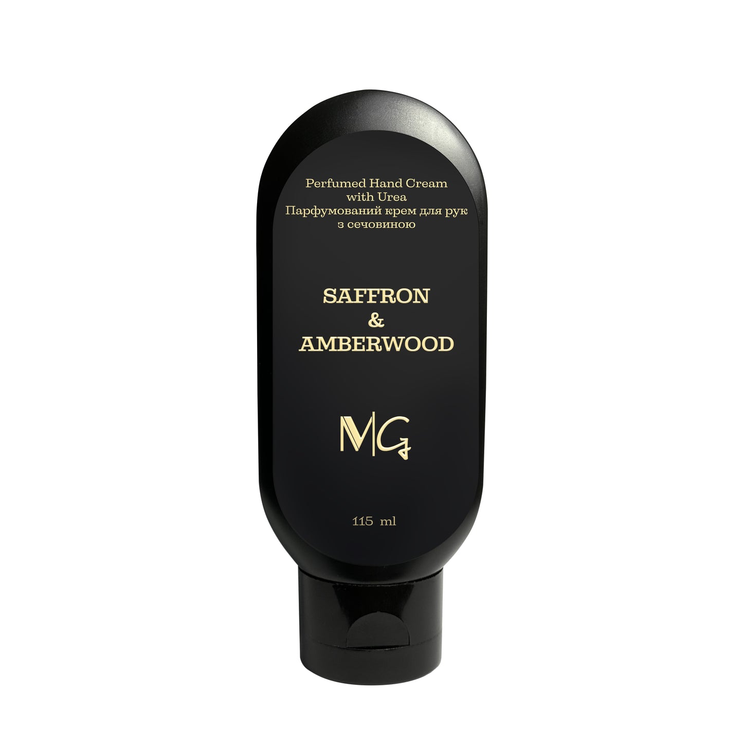 Крем для рук парфумований з сечовиною MG "Saffron & Amberwood", 115 мл