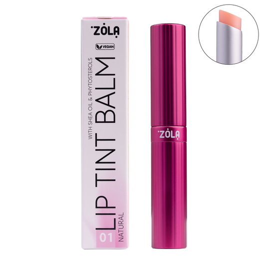 Відтінковий бальзам для губ ZOLA Lip Tint Balm (01 Natural)