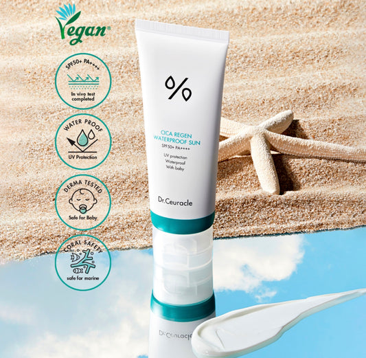 Сонцезахисний крем з центелою азіатською Dr.Ceuracle Cica Regen Waterproof Sun SPF50+ PA++++