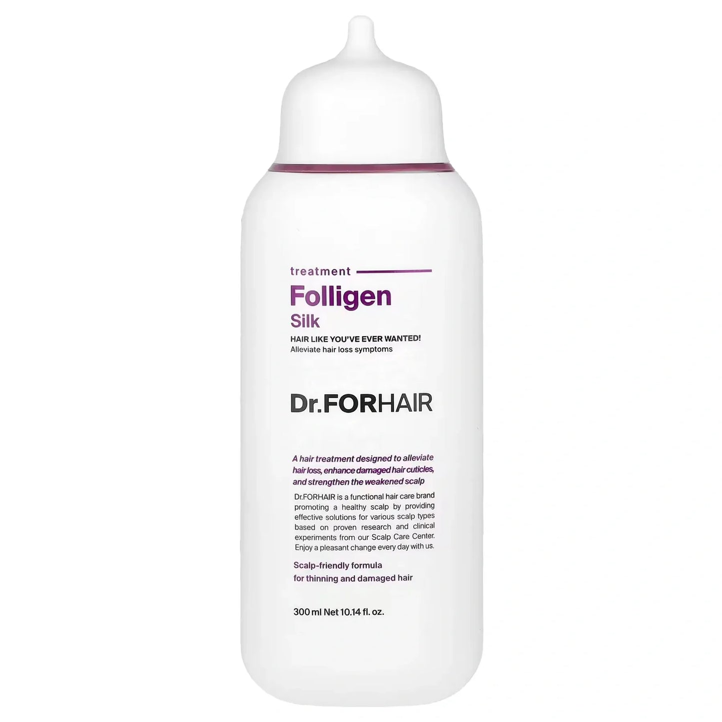 Відновлювальна маска - кондиціонер для пошкодженого волосся Dr.FORHAIR Folligen Silk Treatment, 300 ml