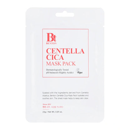 Тканинна маска з центелою азіатською Benton Goodbye Redness Centella Mask Pack, 23 ml