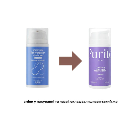 Зволожувальний бар’єрний крем Purito Seoul Luminous Ceramide Moisturizer (Dermide Relief Barrier), 100 ml
