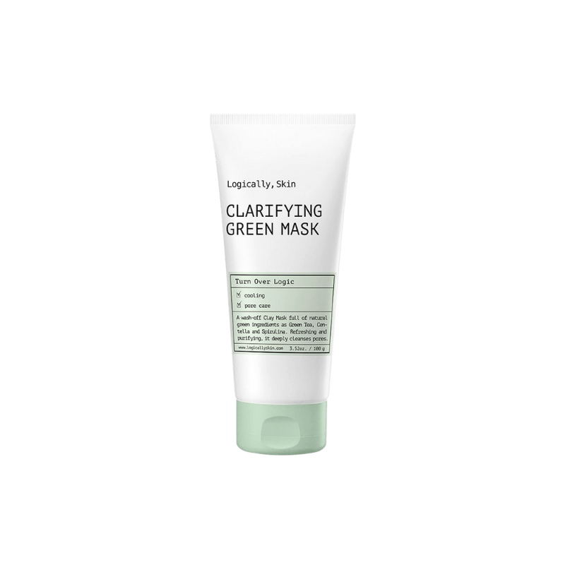 Очищувальна маска з глиною та спіруліною Logically, Skin Clarifying Green Mask, 100 g