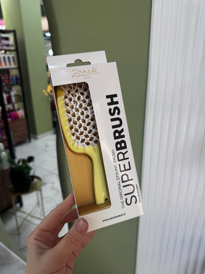 Щітка для волосся Janeke Superbrush The Original Italian Patent Yellow+White