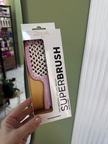Щітка для волосся Janeke Superbrush The Original Italian Patent Pink+White