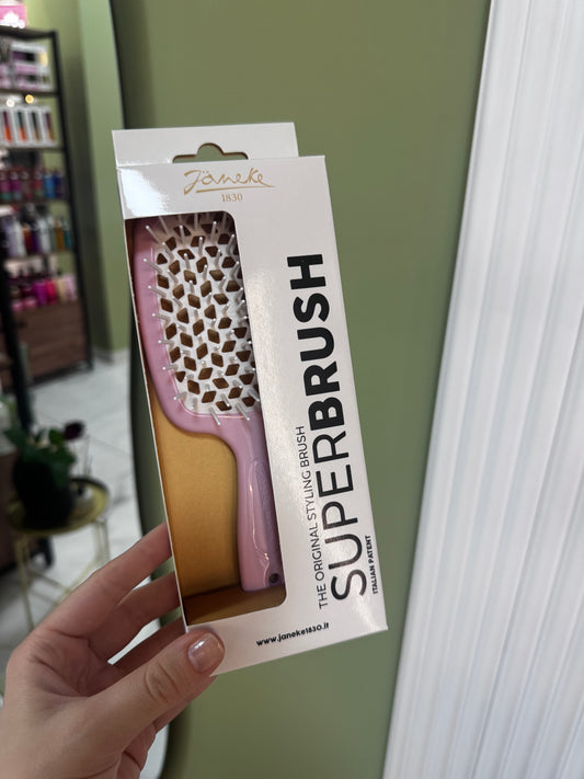 Щітка для волосся Janeke Superbrush The Original Italian Patent Pink+White