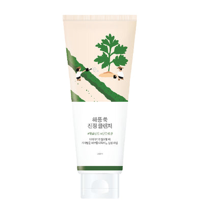 Пінка для вмивання з морським полином ROUND LAB Mugwort Calming Cleanser 150 ml