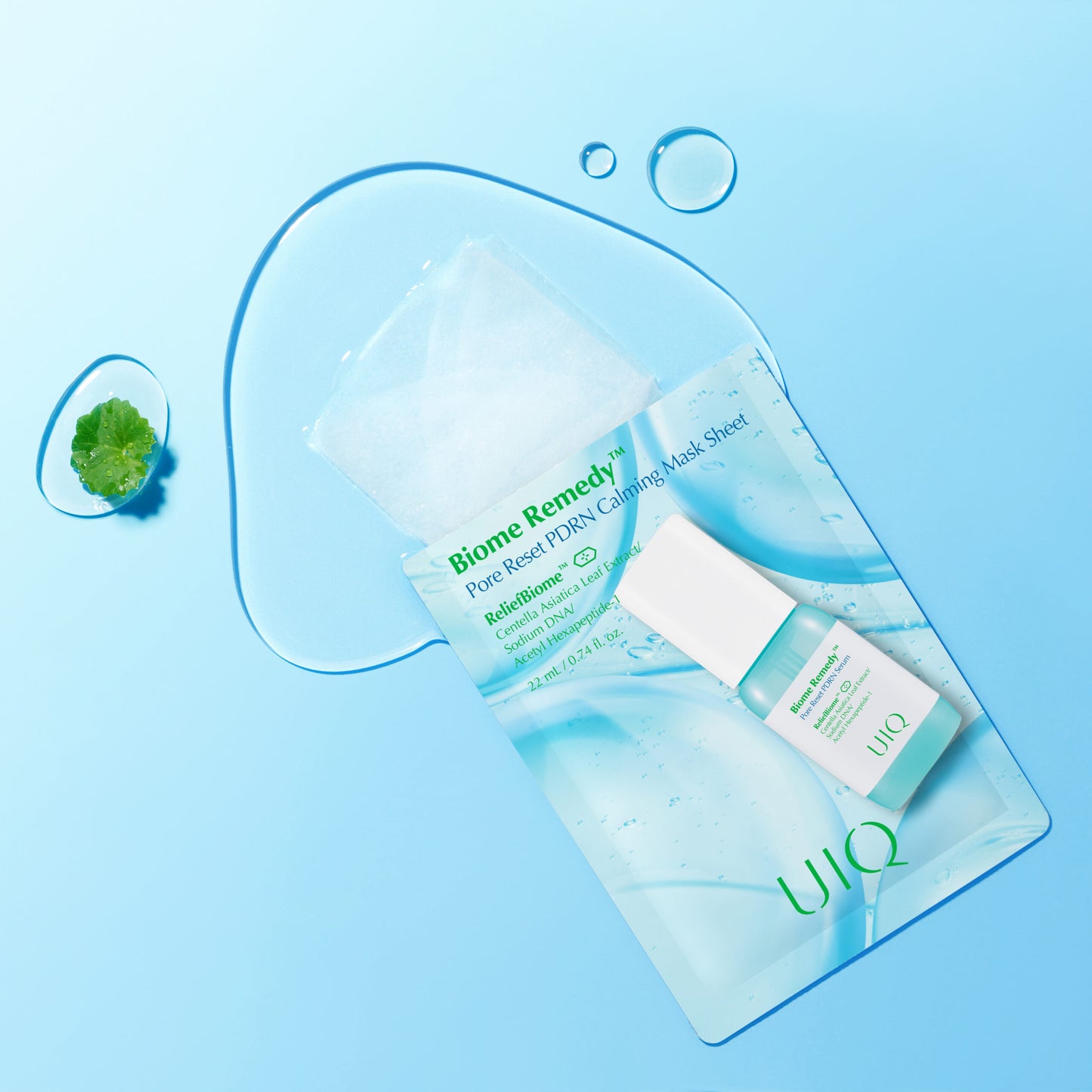 Заспокійлива тканинна маска UIQ Biome Remedy™ Pore Reset PDRN Calming Mask Sheet, 22 ml