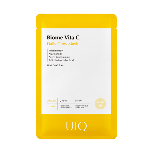 Освітлювальна тканинна маска з вітаміном C UIQ Biome Vita C Daily Glow Mask, 20 ml