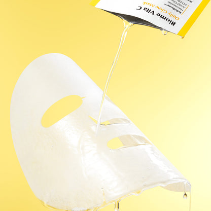 Освітлювальна тканинна маска з вітаміном C UIQ Biome Vita C Daily Glow Mask, 20 ml