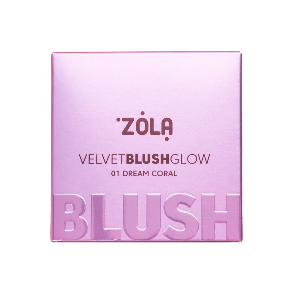 Рум’яна ZOLA Velvet Blush Glow 01 Кораловий Сон Dream Coral