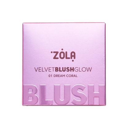 Рум’яна ZOLA Velvet Blush Glow 01 Кораловий Сон Dream Coral