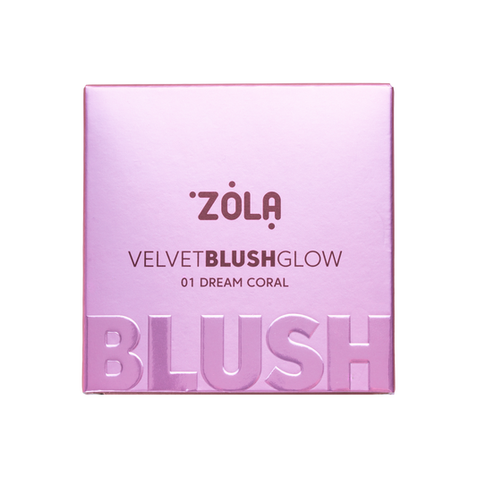 Рум’яна ZOLA Velvet Blush Glow 01 Кораловий Сон Dream Coral