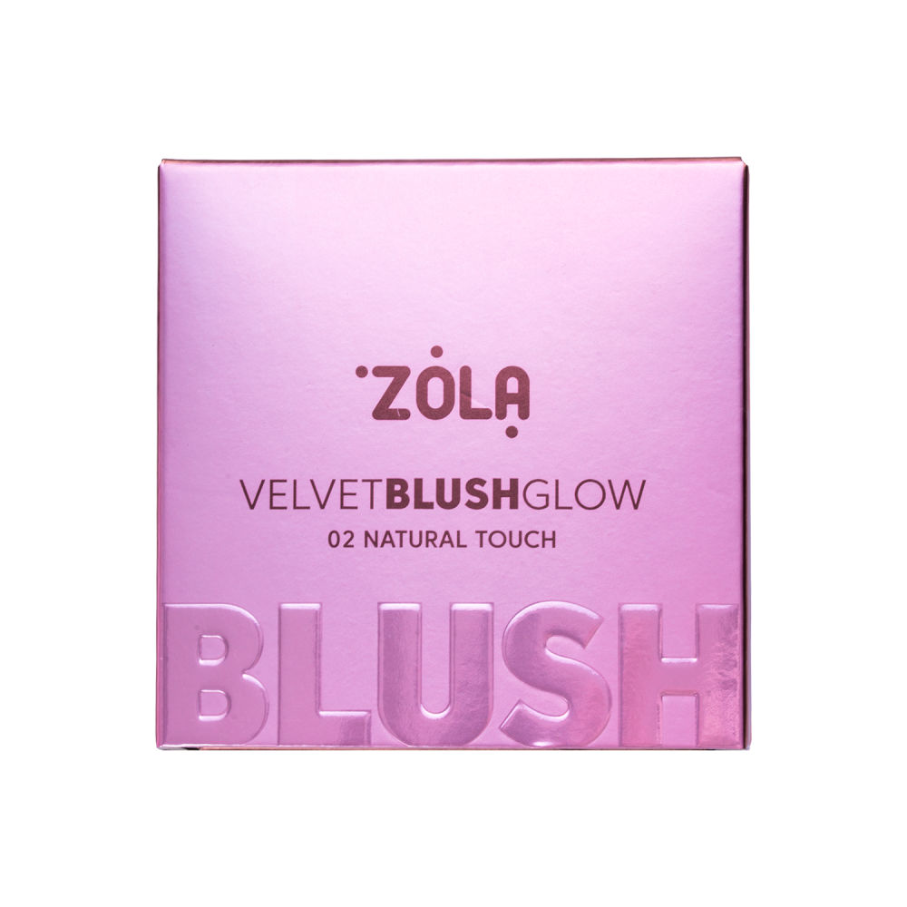 Рум’яна ZOLA Velvet Blush Glow 02 Природний дотик Natural Touch