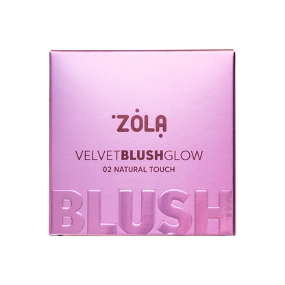 Рум’яна ZOLA Velvet Blush Glow 02 Природний дотик Natural Touch