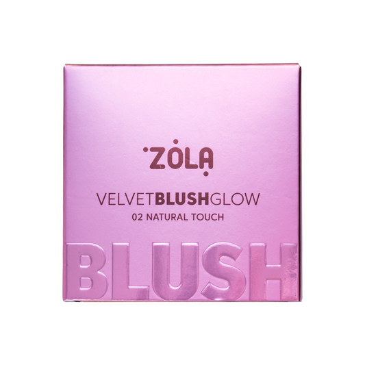 Рум’яна ZOLA Velvet Blush Glow 02 Природний дотик Natural Touch