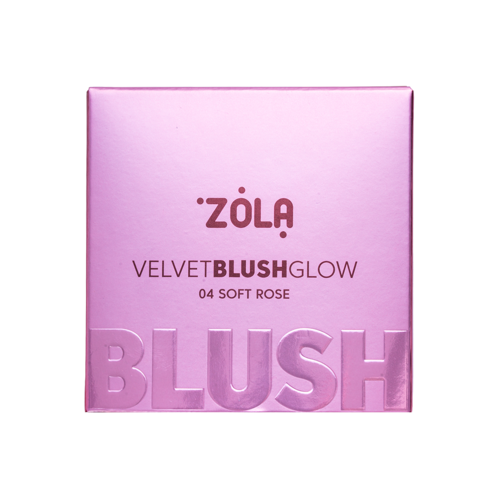 Рум’яна ZOLA Velvet Blush Glow 04 Ніжна троянда Soft Rose