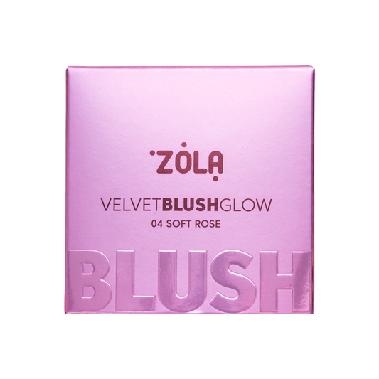 Рум’яна ZOLA Velvet Blush Glow 04 Ніжна троянда Soft Rose