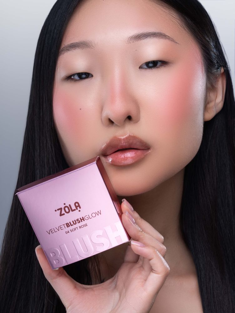 Рум’яна ZOLA Velvet Blush Glow 04 Ніжна троянда Soft Rose