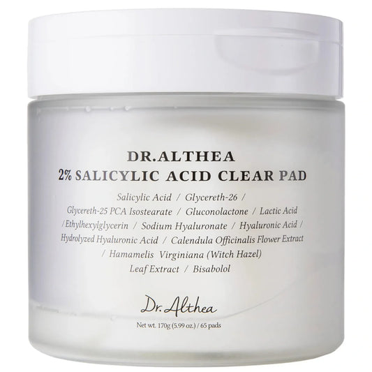 Тонер-педи Dr.Althea 2% Salicylic Acid Clear Pad, 60 шт