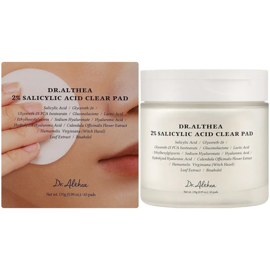 Тонер-педи Dr.Althea 2% Salicylic Acid Clear Pad, 60 шт