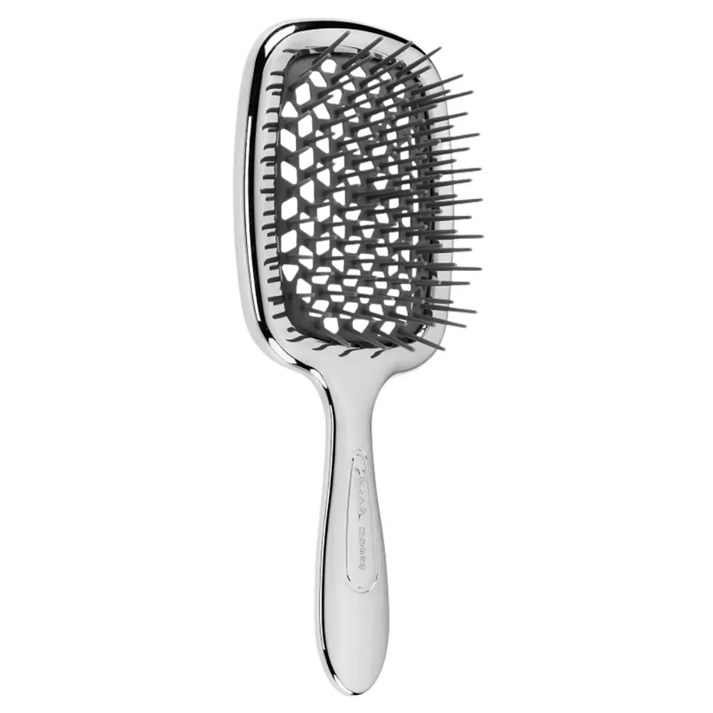 Щітка для волосся Janeke Superbrush The Original Italian Patent (срібний+графіт)