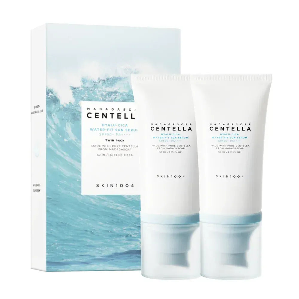 Набір Skin 1004 Madagascar Centella Hyalu-Cica Water-Fit Sun Serum Twin Pack, 50ml x 2 pcs