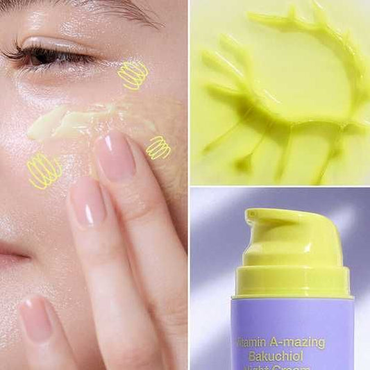 Нічний крем з ретиналем та бакучіолом By WISHTREND Vitamin A-mazing Bakuchiol Night Cream