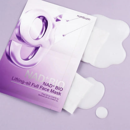 Ліфтинг-маска для пружності шкіри обличчя Numbuzin No.9 NAD Bio Lifting-sil Full Face Mask
