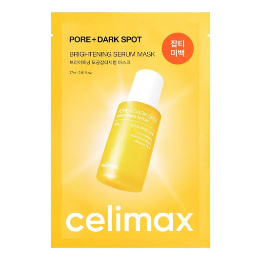Освітлювальна тканинна маска CELIMAX Pore + Dark Spot Brightening Serum Mask, 27 ml