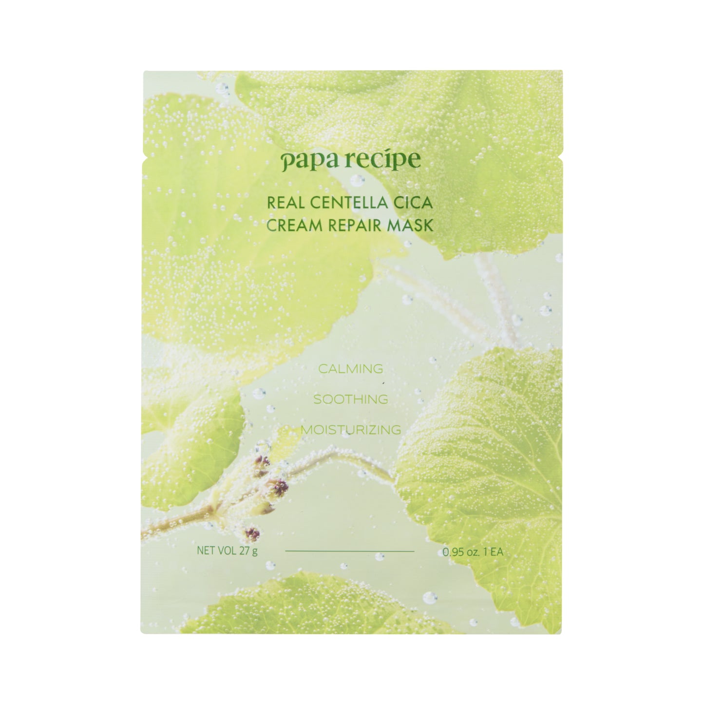 Відновлювальна тканинна маска з екстрактом центелли Papa Recipe Real Centella Cica Cream Repair Mask, 27 g