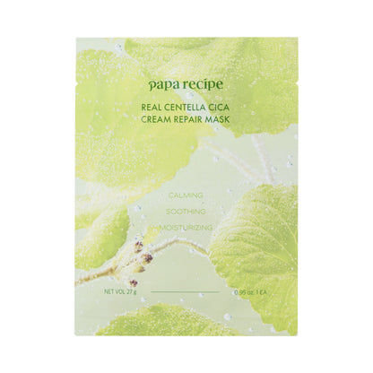 Відновлювальна тканинна маска з екстрактом центелли Papa Recipe Real Centella Cica Cream Repair Mask, 27 g