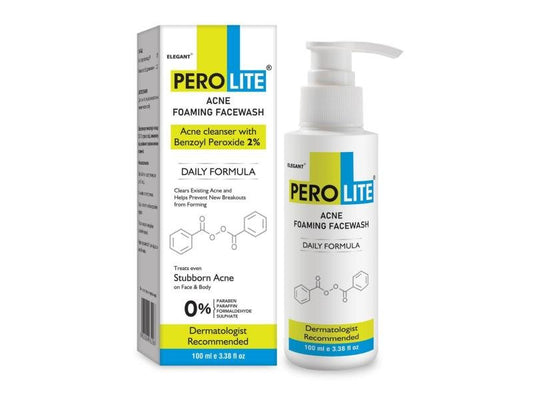 Засіб для вмивання з бензоїл пероксидом 2% PEROLITE Acne Foaming Facewash Benzoyl Peroxide 2%, 100 ml