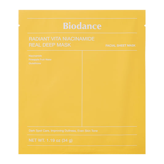 Гідрогелева маска для обличчя Biodance Radiant Vita Niacinamide Real Deep Mask, 34g