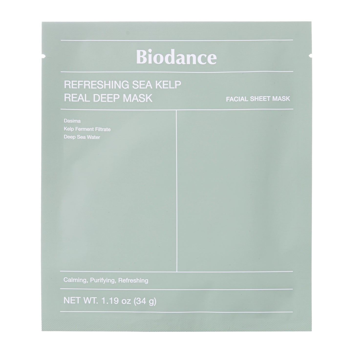 Гідрогелева маска для обличчя Biodance Refreshing Sea Kelp Real Deep Mask, 34g